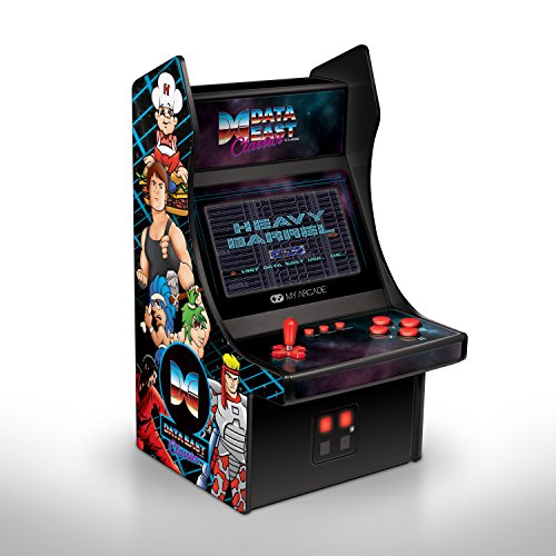 My Arcade Data East Classics Mini Player - 10 Inch Mini Arcade Machine Cabinet - 34 Retro Games Included - Heavy Barrel, Caveman Ninja, and More - Licensed Collectible