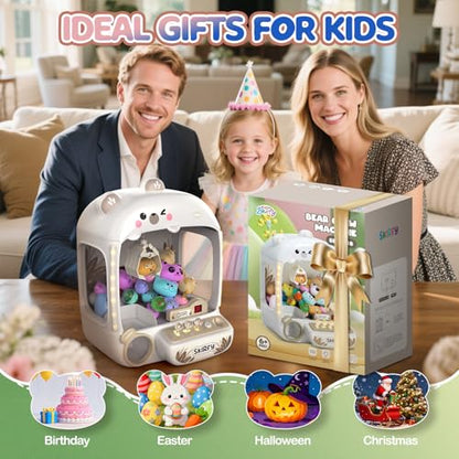 Skirfy Claws Machines for Kids Bear,Vending Machines Toys with Sound,Lights and Furbys for Girls,Arcades Games Toys for Ages 8-13,Birthday Party for 6 7 8 9 Year Old Boys Girls