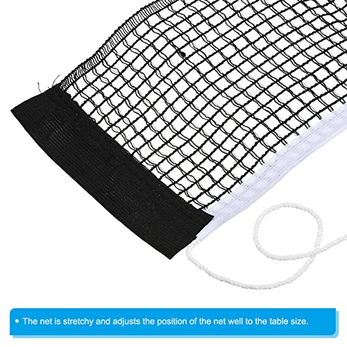 Table Tennis Net Replacement, Ping Pong Net String Tension Equipment Accessories Polyester Cotton for Indoor Outdoor, Black
