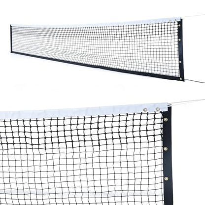 Professional Tennis Net 42ft x 3.5ft – 3.0mm Twisted PE, 4.5cm Mesh, UV/Waterproof, 6mm Steel Cable & Top 6-Row Double Layer – Complete Kit for Court, Backyard or Driveway