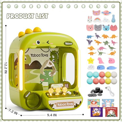 64 PCS Large Claw Machine for Kids Dinosaur,Vending Machine Toys for Boys 5 6 7 8 Year Old,Candy and Prize Electronic Dispenser Game Ages 5-7 6-8,Birthday Gift for 3 4 5 6 Year Old Boy Girl - style: Dinosaur
