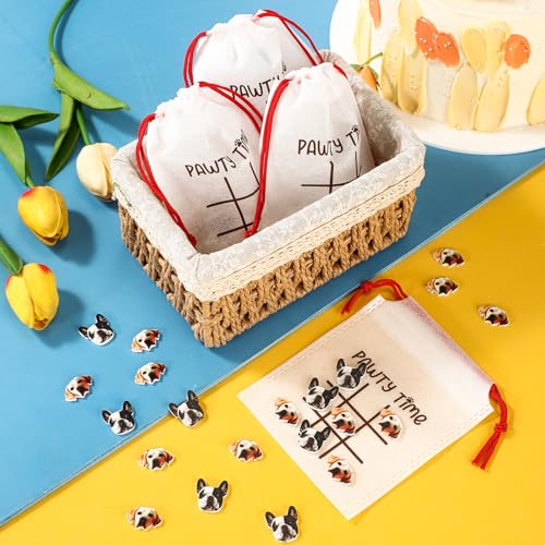 Sotiff 36 Sets Dog Tic Tac Games for Kids Dog Party Favors Goody Bag Stuffers Classroom Exchange Gifts Outdoor Indoor Activities for Adults Kids School - style: Dog