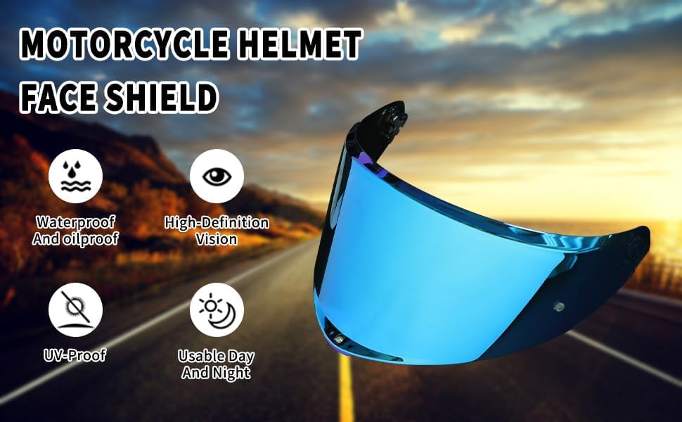 AGV K6 and K6S Visor (Sapphire Blue) - color: Sapphire Blue