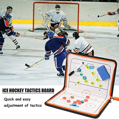 Joyeee Ice Hockey Tactics Board for Kids & Adults, Magnetic Coaching Board, Ice Hockey Equipment for Men, Boys and Ice Hockey Enthusiast, Christmas Ice Hockey Gifts for Men Father - color: #02 Folding Ice Hockey Board
