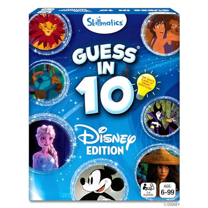 Skillmatics Guess in 10 Disney, Card Game for Girls, Boys, Kids, Teens, Adults Who Love Cinderella, Mickey Mouse, Moana, Travel Toy, Screen-Free Fun, Gifts for Ages 6, 7, 8, 9 and Up - style: 1. Disney