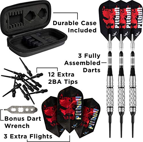 Viper Pitbull 90% Tungsten Soft Tip Dart Set, 18 Grams - style: Medium Knurling (18 Grams)