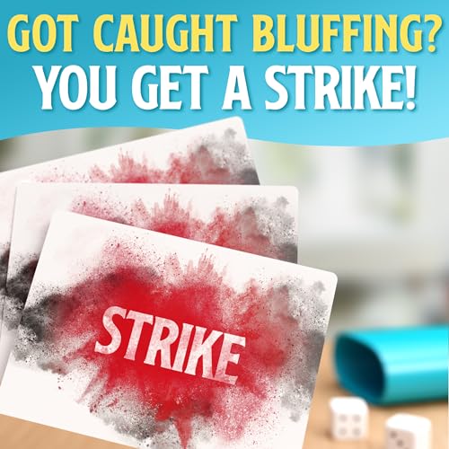 Blue Wasatch Games Bamboozled - A Hilariously Fun Bluffing Dice & Card Game, Family-Friendly Party Game for Kids, Teens & Adults, Ages 8+, Fast and Easy to Learn