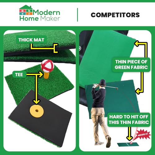 MHM's Ultimate Indoor Golf Chipping Game Mat - Premium Practice Mat - Ideal Golf Simulator for Home Use - style: Indoor Golf Chipping Game