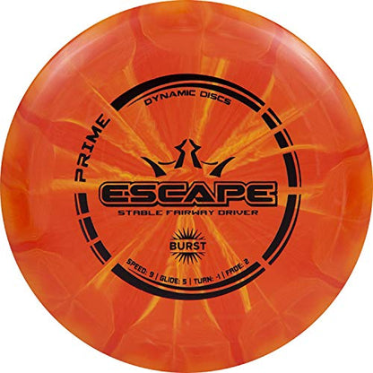 Dynamic Discs Prime Burst Escape Disc Golf Driver | Frisbee Golf Fairway Driver | Neutral Flying Golf Disc | Stamp Colors Will Vary - color: Orange