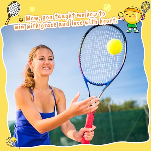 Mini Positive Crochet Tennis Ball Gifts for Women Men - Handmade Crochet Tennis Ball, Motivational Encouragement Christmas White Elephant Gift for Tennis Balls Lover Coworker Friend Coach - style: Mom