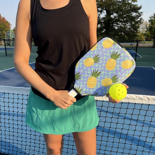 Racquet Inc Tennis Gifts Pickleball Paddle Cover Sleeve – Universal Fit for Standard Paddles, Neoprene Protective Case with Zipper, Pickleball Paddle Cover, Gift for Pickleball Players - color: Tropic Topspin