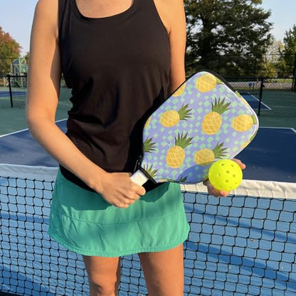 Racquet Inc Tennis Gifts Pickleball Paddle Cover Sleeve – Universal Fit for Standard Paddles, Neoprene Protective Case with Zipper, Pickleball Paddle Cover, Gift for Pickleball Players - color: Tropic Topspin