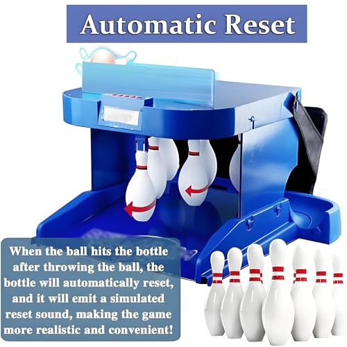 Home Bowling Game Machine, Foldable Indoor Electronic Bowling Alley with LED Scoreboard, Fun Family Activity, 2m Long, Ideal for Kids and Adults, Perfect for Parties