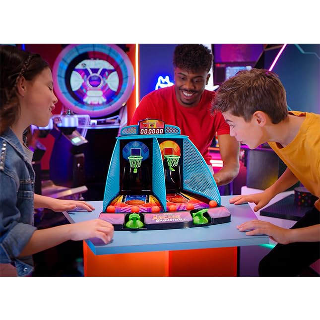 Fat Brain Toys Electronic Arcade Basketball Hyper Neon Games for Ages 6 to 8