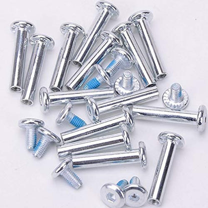 Inline Skate Wheel 15/64" Shaft Hex Socket Screw - color: 10pack-Silver