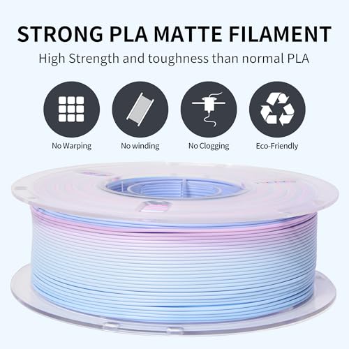 RAMBERY 3D Printer PLA Filament Matte Rainbow PLA Filament for Most FDM 3D Printer, 1.75mm 1kg(2.2lb), Matte Rainbow Blue-Red - color: B-matte Rainbow Blue-red, size: 1kg