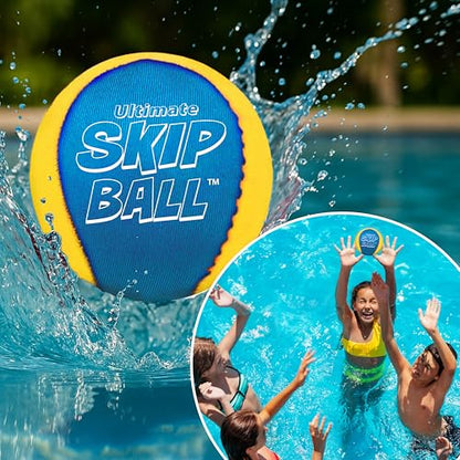 Activ Life The Ultimate Water Skip Balls, Water Bouncing Ball for Swimming Pool, Beach Toys for Friends, Family, Kids and Adults - style: Yellow/Cyan
