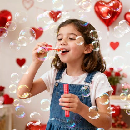 Winrayk Valentines Party Favors for Kids Mini Bubble Wands Bulk with Card, 24 Pack Mini Bubbles (Original Design, 6 Style), Birthday Goodie Bag Stuffer Exchange Valentines Day Gifts for Kids Classroom - style: Valentines