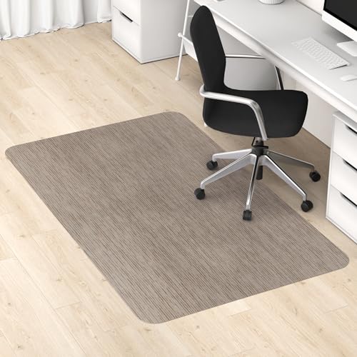 Blvornl Office Chair Mat for Hardwood Floor, 36" x 48" Desk Chair Mat for Hard Wood and Tile Floor, Large Anti-Slip Hard Floor Protector Rolling Chair Mat, PVC Mat Desk Rug for Office Home, Dark Brown - color: Dark Brown, size: 36" x 48"