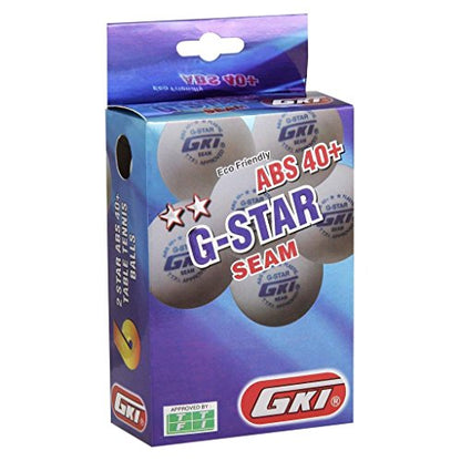 GKI G-Star ABS Plastic 40+ Table Tennis Ball, Pack of 6 (White)