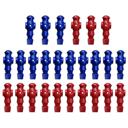 26Pcs Table Foosball Men Replacement Football Men Soccer Games Player Figure 107mm Height 16mm Side Hole Foosball Player - color: red blue, size: Without screws