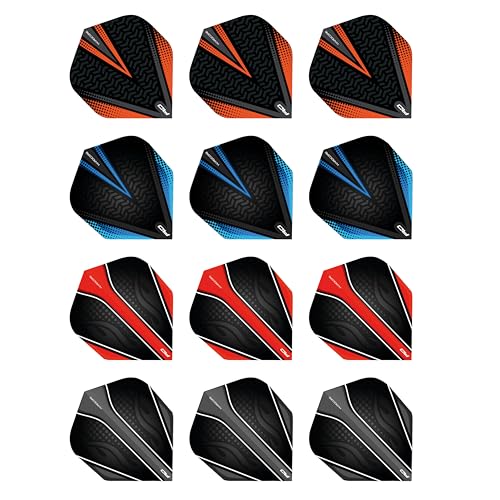 RED DRAGON Hardcore Selection Pack Extra Thick Standard Dart Flights - color: Black V