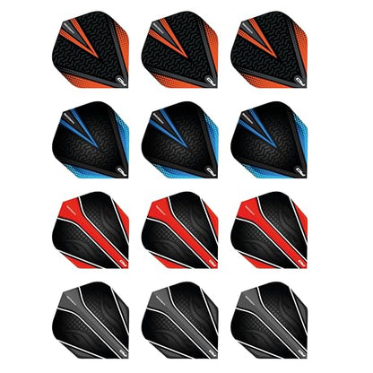 RED DRAGON Hardcore Selection Pack Extra Thick Standard Dart Flights - color: Black V