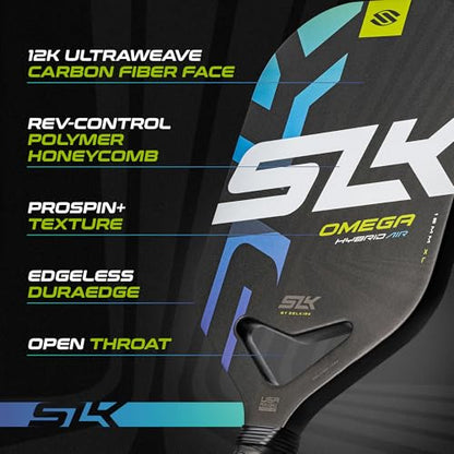 Selkirk Sport SLK Omega Pickleball Paddle | Edgeless Carbon Fiber - color: Oasis, size: XL (Elongated Shape)