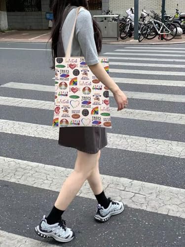 HOLLP Disc Golf Lover Gift Disc Golf Makes Me Happy Shopping Bag Disc Golf Team Shoulder Bag Disc Golf Player Gift