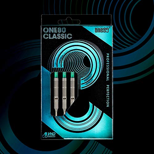 ONE80 90% VHD Steel Tip Tungsten Dart, Professional Barrel Style with Extra Flights, Shafts and Sharpener Gift Box Packaging - style: H-20g