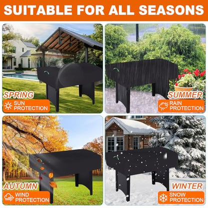 Air Hockey Arcade Table Cover,Heavy Duty 600D Oxford Covers for Hockey Game Table/Foosball and Game Soccer Table ,Outdoor Waterproof,Rain, Snow and Wind-Proof (Black, 60*32*20in) - size: 60*32*20in