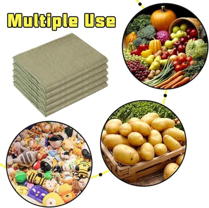 Potato Sack Race Bags, 24x39 - Set of 10, Reusable Sack Race Bags for Family Vegetable Potato Bean Onion Storage - color: 10Pcs