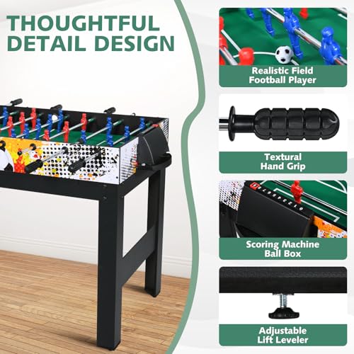 15-in-1 Multi Game Table, 48" Combo Game Table for Kids, Adults, Combination Game Table Set for Home, Game Room w/Foosball, Hockey, Pool Table, Ping Pong, Basketball, Shuffleboard - color: 15 in 1
