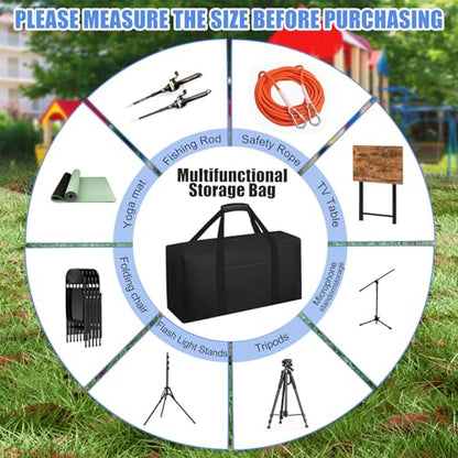 Heavy Duty Carrying Bag Compatible with Giant 4 in a Row Game,[Front Pocket+840d Oxford] Easy Storage for Jumbo 4 to Score Four Outdoor Yard Game Large Storage Bag(Game Not Included)
