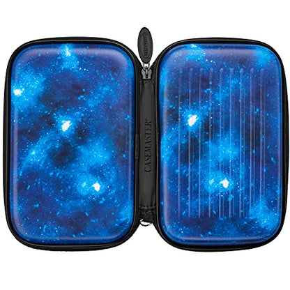Casemaster Sentinel 6 Dart Case, Holds Extra Accessories, Tips, Shafts and Flights, Compatible with Steel Tip and Soft Tip Darts, Impact & Water Resistant Tactech Shell, Galaxy - color: Tactech Shell Galaxy