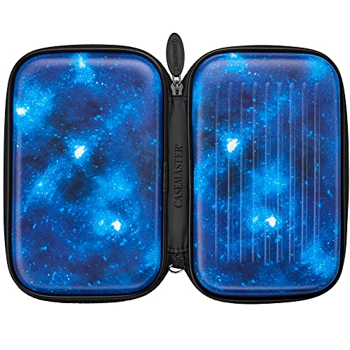 Casemaster Sentinel 6 Dart Case, Holds Extra Accessories, Tips, Shafts and Flights, Compatible with Steel Tip and Soft Tip Darts, Impact & Water Resistant Tactech Shell, Galaxy - color: Tactech Shell Galaxy