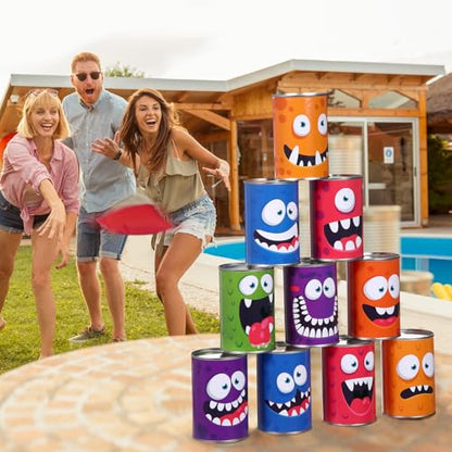HyDren 13 Pcs Carnival Can Bean Games Bag Toss Festival Party Games for Kids Adults Carnival Supplies for Outdoor Indoor Family Birthday Homeschooling Lawn Yard Backyard Activities Game