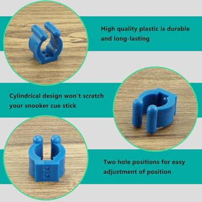 12 PCS Fishing Rod Clips, Wall Mount Fishing Pole Holder Clips for 0.66" to 0.95" Poles, Pool Cue Holder Storage Rack Replacement (Blue) - color: Blue