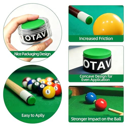 OTAVILEM Billiard Cue Chalk,Premium Pool Cue Chalk Billiard Pool Stick Chalk Billiards Chalk - color: Green