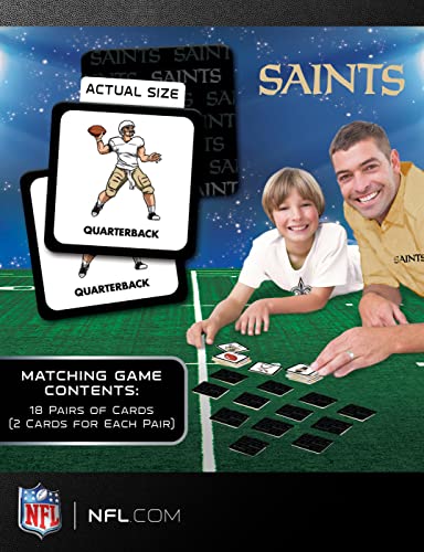 MasterPieces Sports Games - New Orleans Saints NFL Matching Game - Game for Kids and Family - Laugh and Learn - style: New Orleans Saints