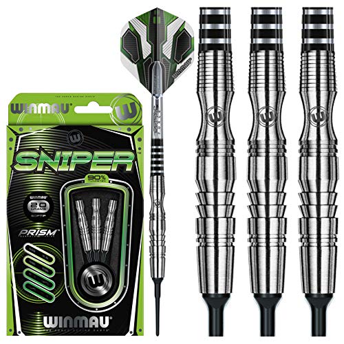 Winmau Darts - Sniper | Wildcats | Blackout - 90% Tungsten Soft Tip Darts - Includes Dart Flights and Shafts - size: 20g