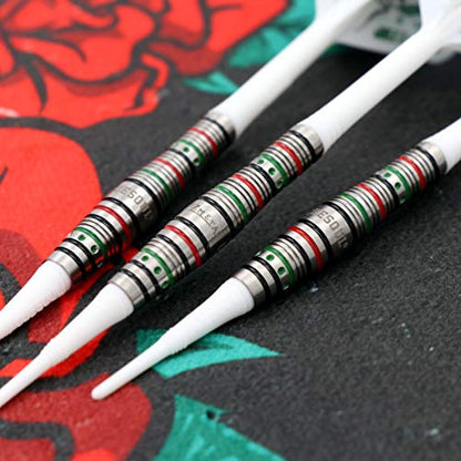 CUESOUL Soft Tip Darts Set Plastic Tip with Dart Case - color: 19g-Tungsten-Torpedo Shape