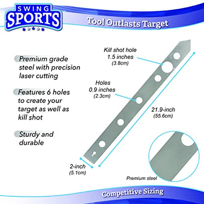 Swing Sports Axe Target Template Stencil - Throwing Knives and Axe Throwing Targets Template Tool for Axe Throwing Game