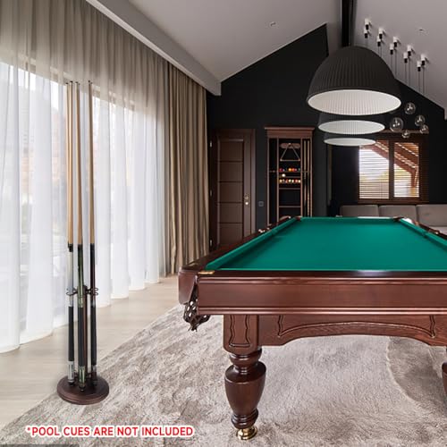 GSE Games & Sports Expert Stand-Style Metal Billiard Pool Cue Rack, Holds 6 Pool Cue Sticks (Several Colors Available) - color: Oil Rubbed Bronze