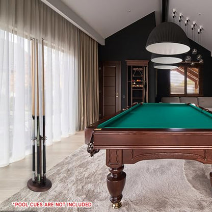 GSE Games & Sports Expert Stand-Style Metal Billiard Pool Cue Rack, Holds 6 Pool Cue Sticks (Several Colors Available) - color: Oil Rubbed Bronze