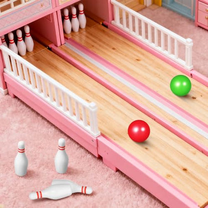 VOSAREA 1 Set Miniature Bowling Pin Set Dollhouse Bowling for Party Decorations Restaurants and Unique Home Decor High Simulation Design