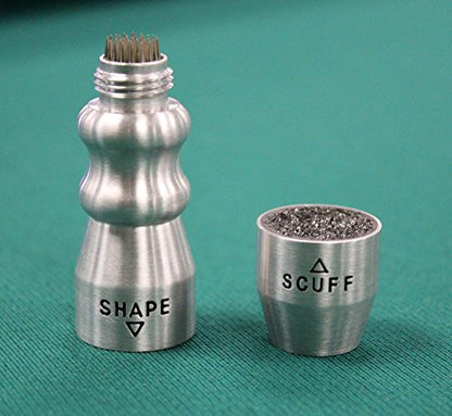 Cuetec Billiard/Pool Cue Accessory: Bowtie 3-in-1 Billiard Cue Tip Tool - color: Silver - Old