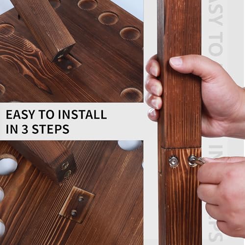 360° Rotating Natural Wood Pool Stick Holder, Floor Stand Billiard Cue Rack, Holds 16 Cues, Storage Organizer for Billiard Room, Easy to Install, Square Base, Billiard Equipment Gift for Men - size: Rotating 16-Rod