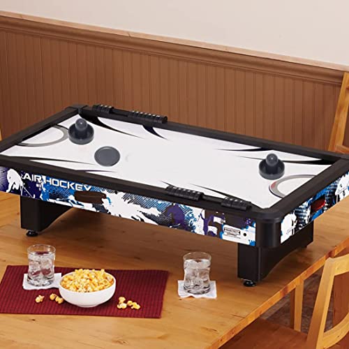 Air Hockey Pucks and Paddles, Air Hockey Pucks Air Hockey Replacement Set Ice Hockey Pushers Pucks Paddles Table Family Game Black - color: Black