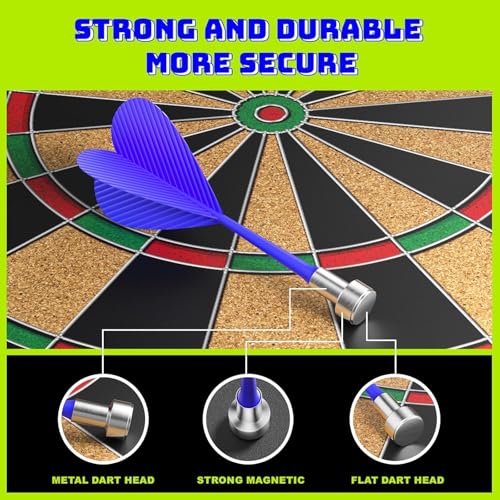 Magnetic Dart Board for Kids Indoor Outdoor Kids Games and Party Games, Christmas Birthday Gifts Toys for Boys Age 3-12 - style: Black